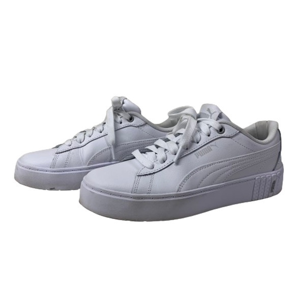 PUMA White Smash Platform v2 Classic Sneakers - Picture 1 of 14